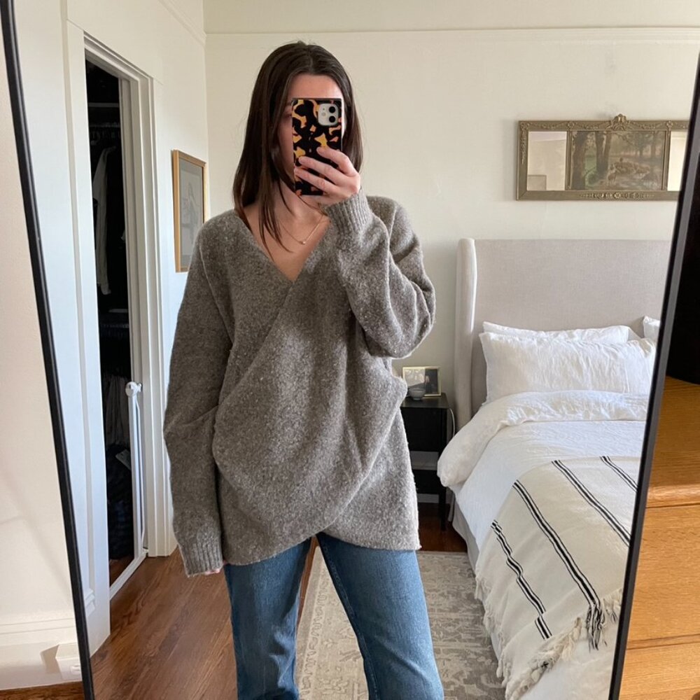Aritzia Babaton The Group Oversized Wrap Sweater - Picture 2 of 6